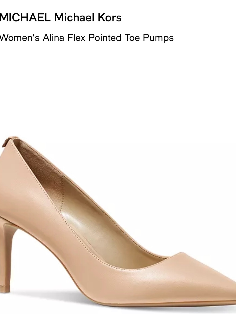 MICHAEL Michael Kors Alina Flex Pointed Toe Pumps - Beige